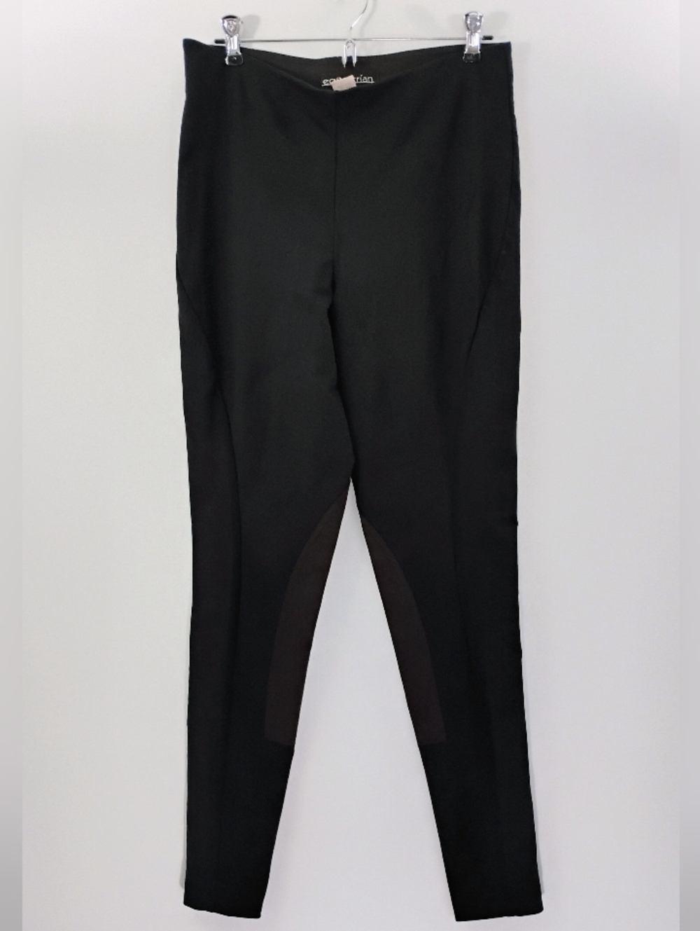 Equestrian Keesha #268 Straight Leg Pants Black With Ultrasuede Panels Medium